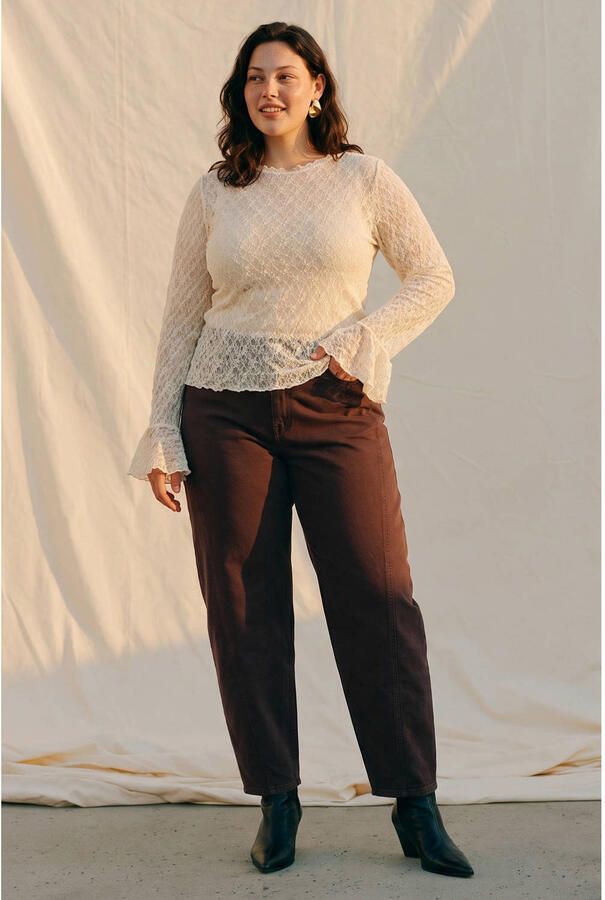 VERO MODA CURVE x Wehkamp top ecru - Foto 3