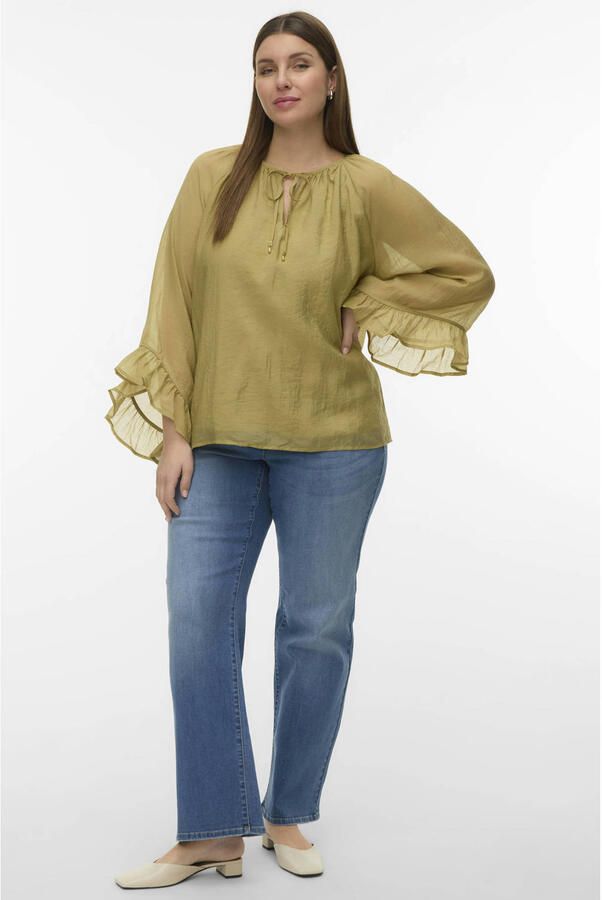 VERO MODA CURVE top lichtgroen