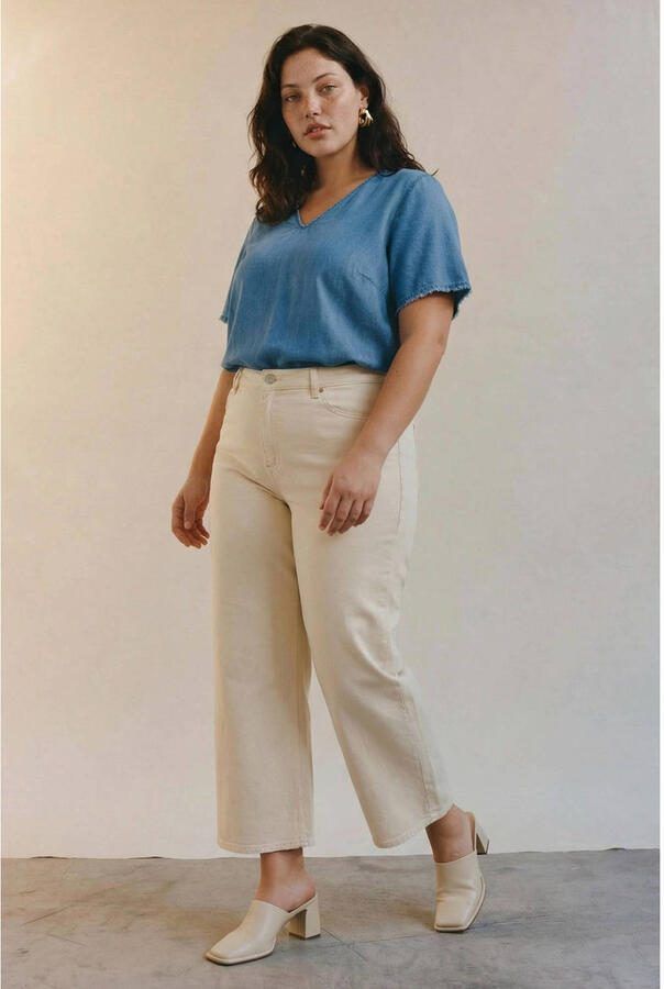 VERO MODA CURVE top medium blue denim
