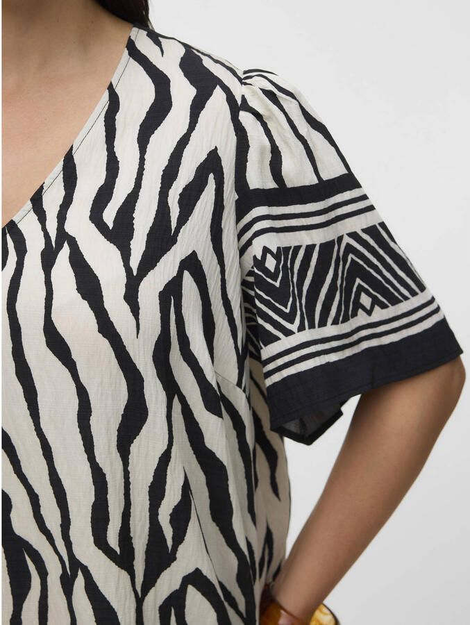 VERO MODA CURVE top met print zwart - Foto 2