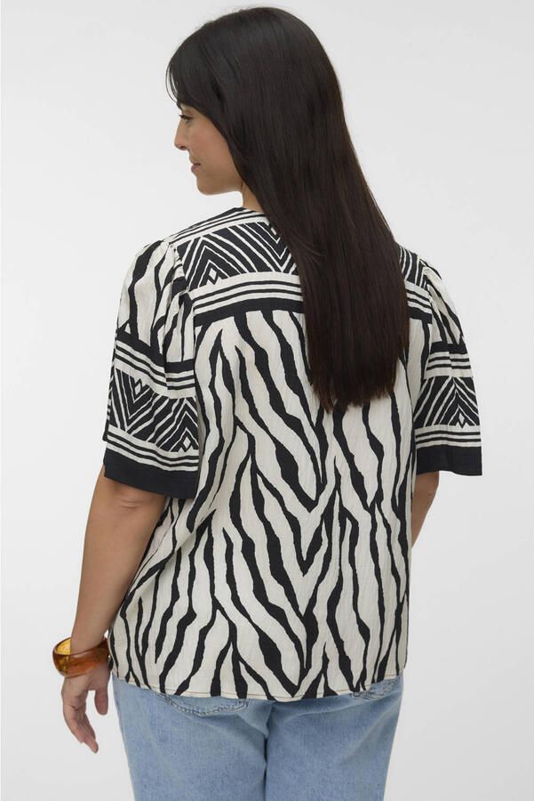 VERO MODA CURVE top met print zwart - Foto 3