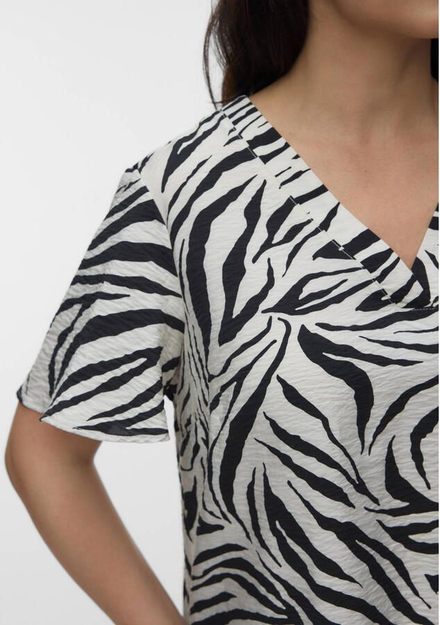 VERO MODA CURVE top met zebraprint zwart - Foto 2