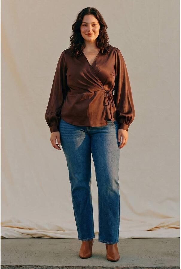 VERO MODA CURVE top Plus Size bruin - Foto 2