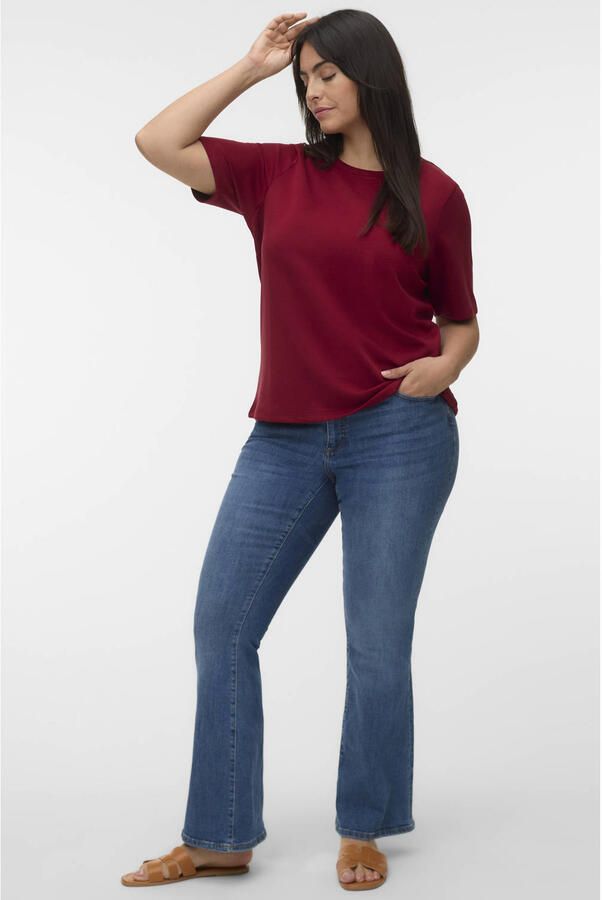 VERO MODA CURVE top Plus Size donkerrood - Foto 3