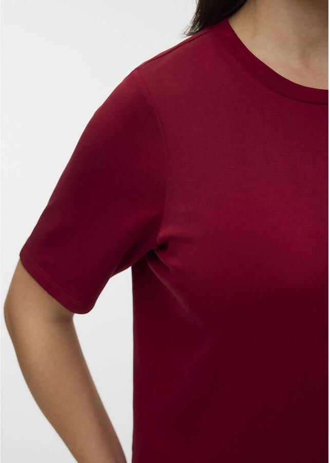 VERO MODA CURVE top Plus Size donkerrood - Foto 2