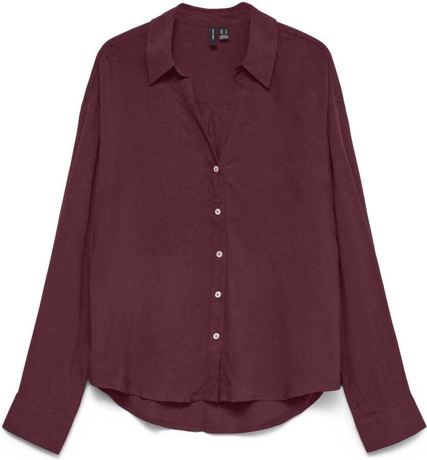 VERO MODA CURVE top Plus Size donkerrood