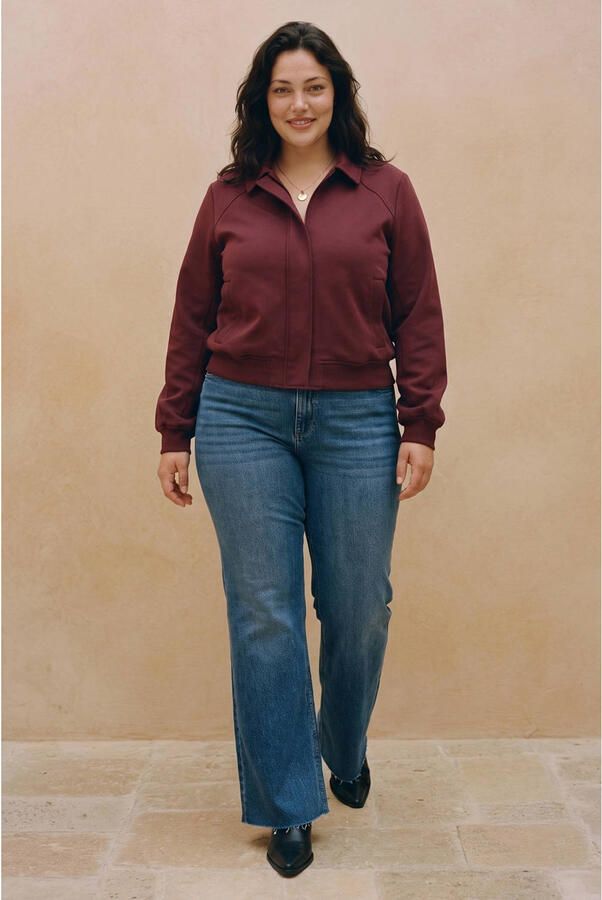 VERO MODA CURVE jas Plus Size donkerrood