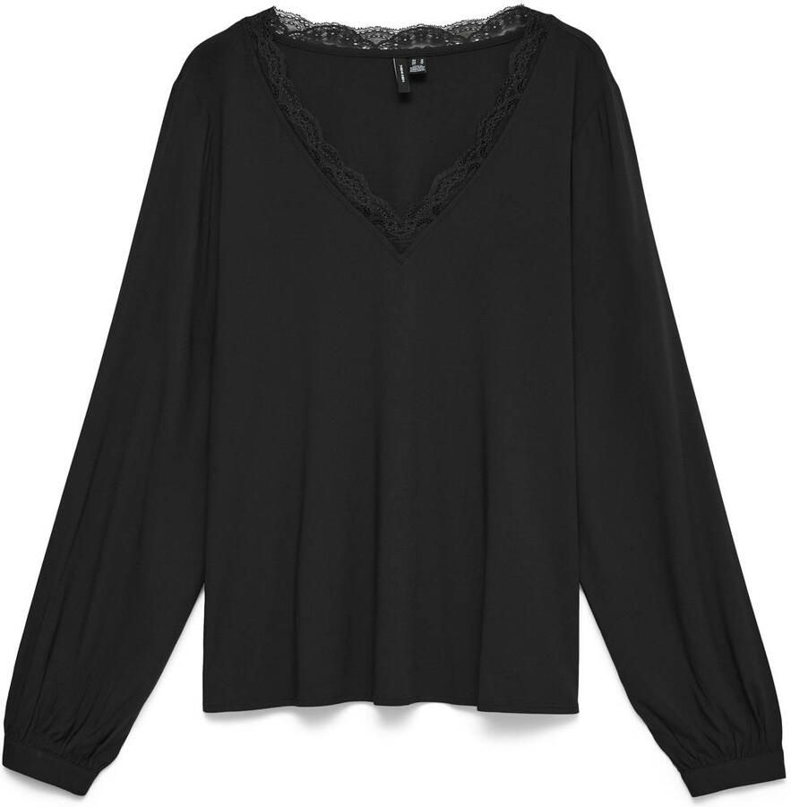 VERO MODA CURVE top Plus Size zwart