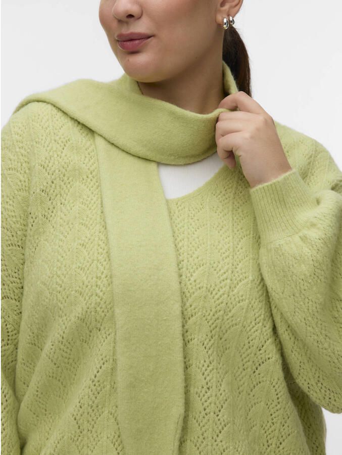 VERO MODA CURVE trui limegroen gebreid - Foto 2
