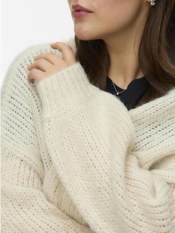 VERO MODA CURVE vest ecru gebreid - Foto 2