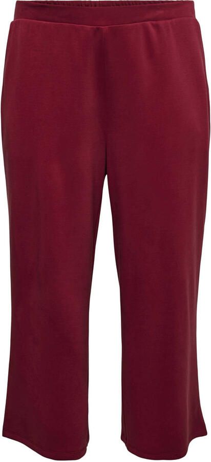VERO MODA CURVE viscose regular fit casual broek Plus Size donkerrood
