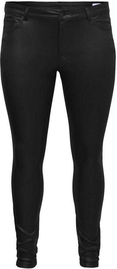 VERO MODA CURVE Vmcflash Mr Skinny Coated Pants Cur skinny jeans zwart