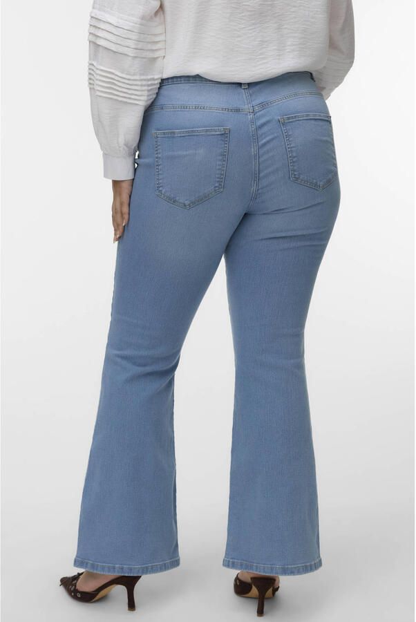 VERO MODA CURVE Vmcscarlet Mr Flared Jeans Mix Cur high waist flared jeans light blue denim - Foto 2