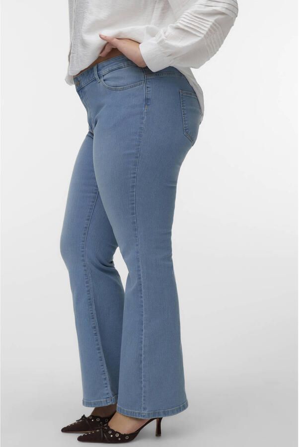 VERO MODA CURVE Vmcscarlet Mr Flared Jeans Mix Cur high waist flared jeans light blue denim - Foto 3
