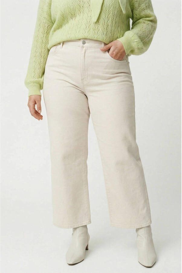 VERO MODA CURVE Vmctessa Hr Wide Jeans Ecru Ga Cur high waist ecru