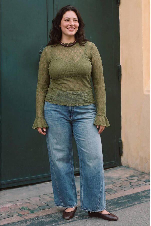 VERO MODA CURVE x Wehkamp Vmczelda Hr Barrel Denim Jeans Mix Cur Plus Size jeans lichtblauw - Foto 3