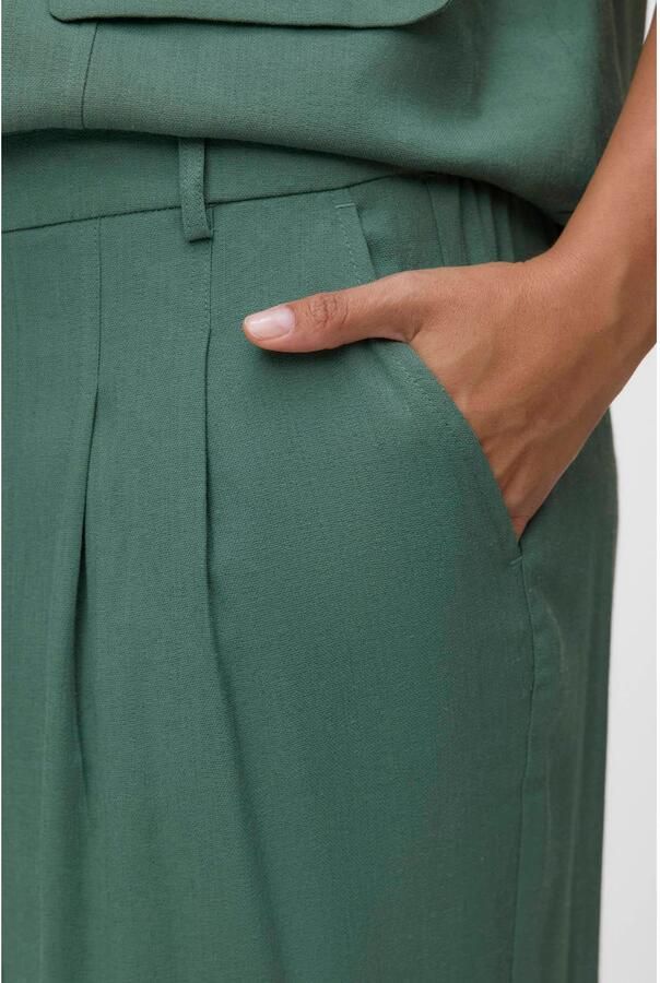 VERO MODA CURVE wide leg high waist casual broek groen - Foto 2