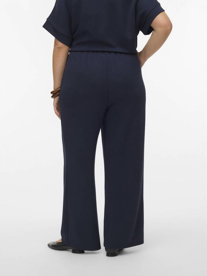VERO MODA CURVE wide leg high waist casual broek marineblauw - Foto 2