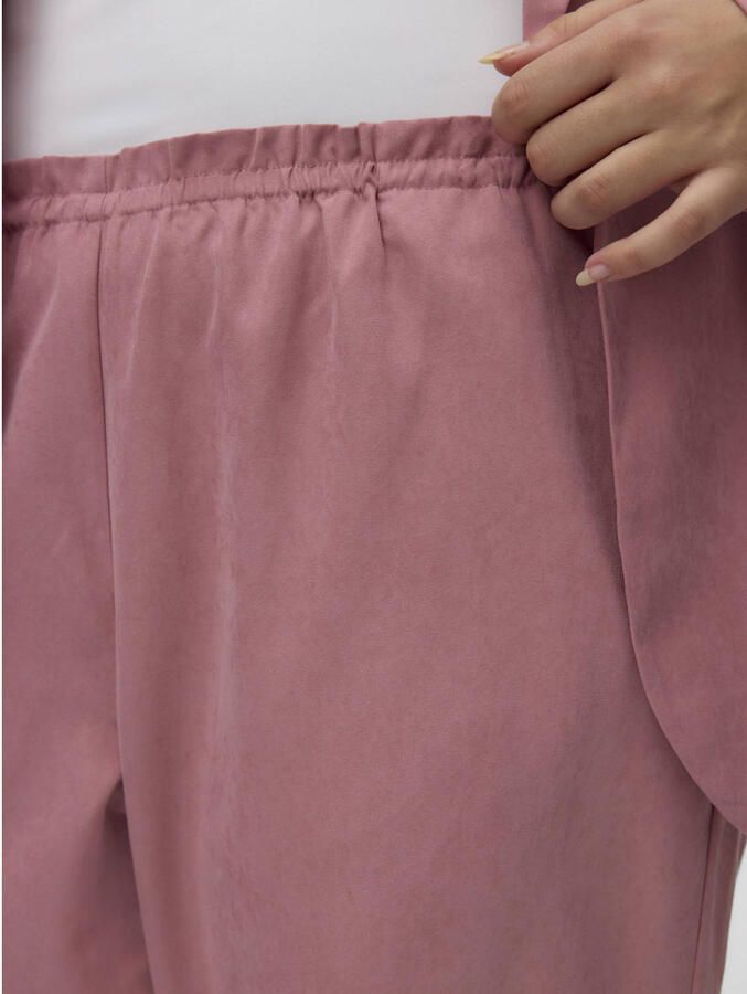 VERO MODA CURVE wide leg regular waist casual broek lichtroze - Foto 2