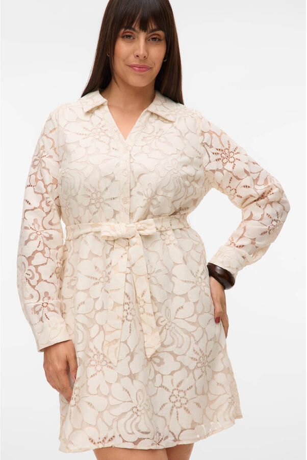 VERO MODA CURVE zomerjurk ecru