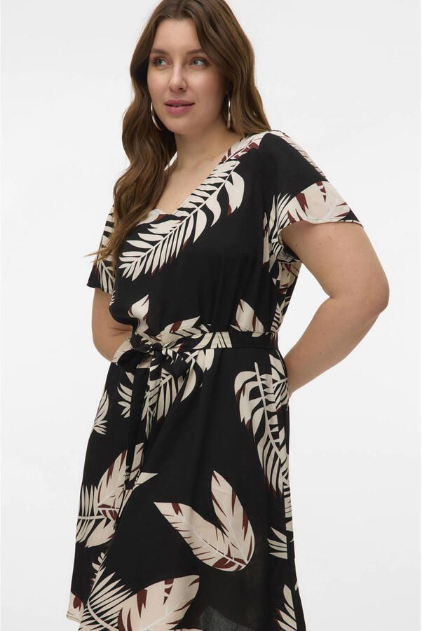 VERO MODA CURVE zomerjurk zwart wit