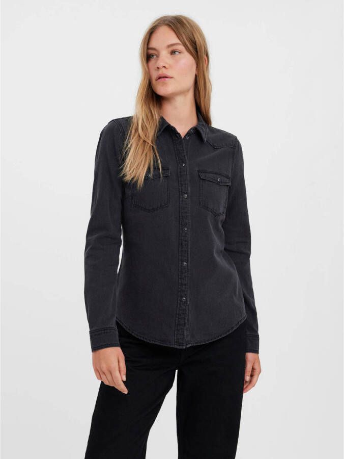 Vero Moda Jeansblouse VMMARIA LS DENIM SLIM SHIRT MIX NEW