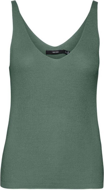 Vero Moda Gebreide top met afgeronde V-hals model 'NEWLEX SUN'