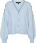 VERO MODA gebreid vest VMDOFFY van gerecycled polyester lichtblauw - Thumbnail 1