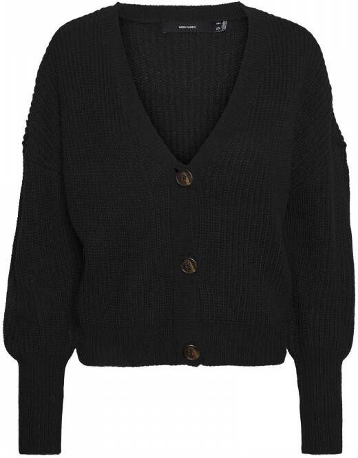 Vero Moda Regular fit gebreid jack met V-hals model 'LEA'