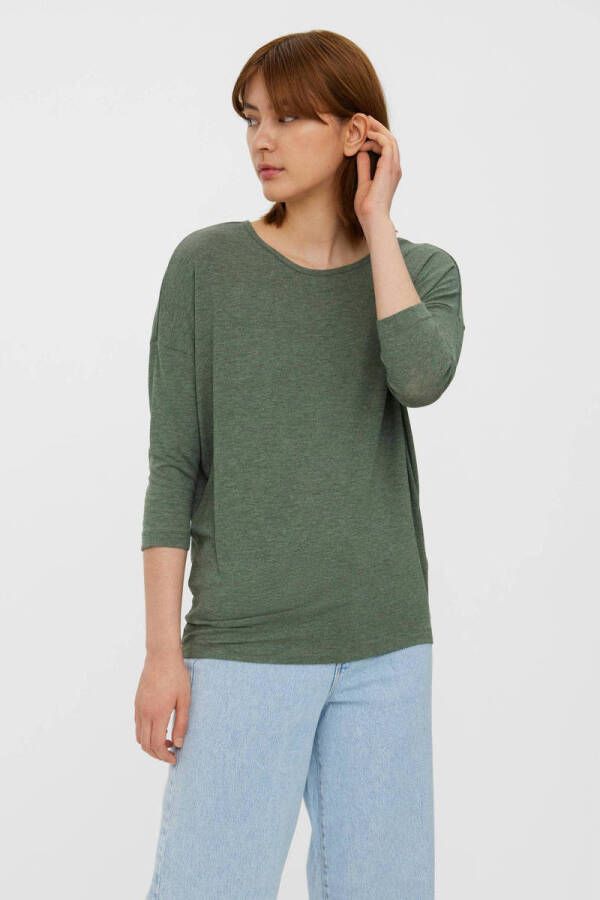 VERO MODA gebreide top VMCARLA van gerecycled polyester zwart