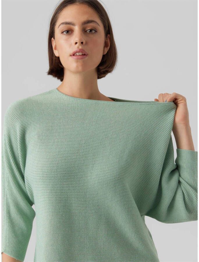 Vero Moda Trui met 3 4-mouwen VMNORA 3 4 BOATNECK BLOUSE NOOS