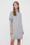 VERO MODA gemêleerde fijngebreide jurk VMBRILLIANT van gerecycled polyester lichtgrijs - Thumbnail 1