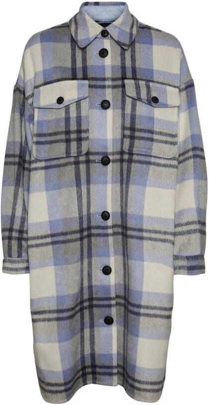 Vero Moda Korte jas VMNELLY CHECK LONG COAT