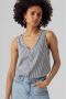 VERO MODA gestreepte blouse VMBUMPY wit donkerblauw - Thumbnail 1