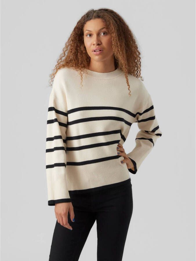 Vero Moda Trui met ronde hals VMSABA LS O-NECK STRIPE PULLOVER GA NOOS
