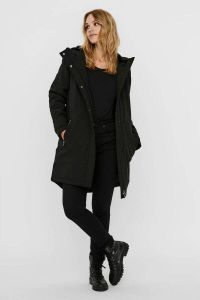 Vero Moda Gewatteerde hoodie met taillekoord Zwart Dames