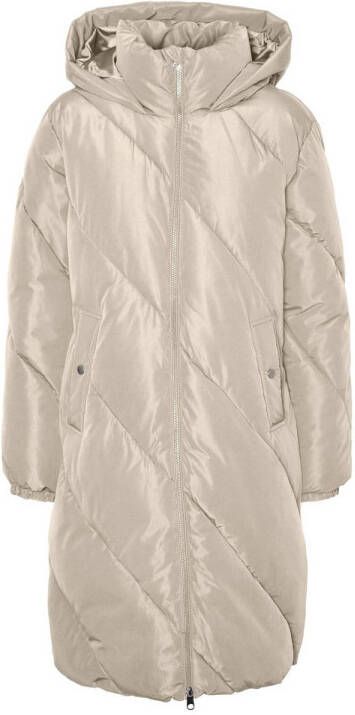 Vero Moda Lange Jas Boos Oatmeal | Beige Freewear Beige Dames