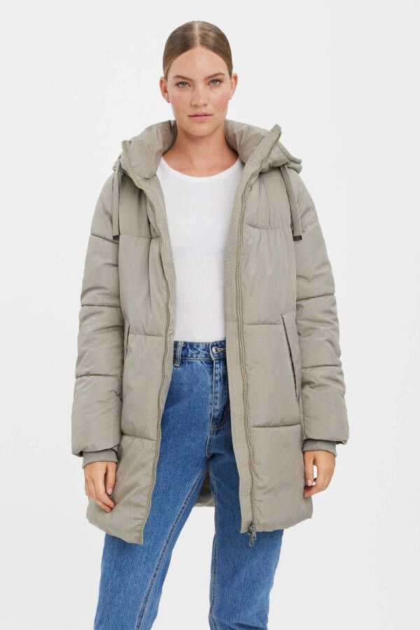 Vero Moda Outdoor Lange jas met steekzakken opzij model 'FLORA'