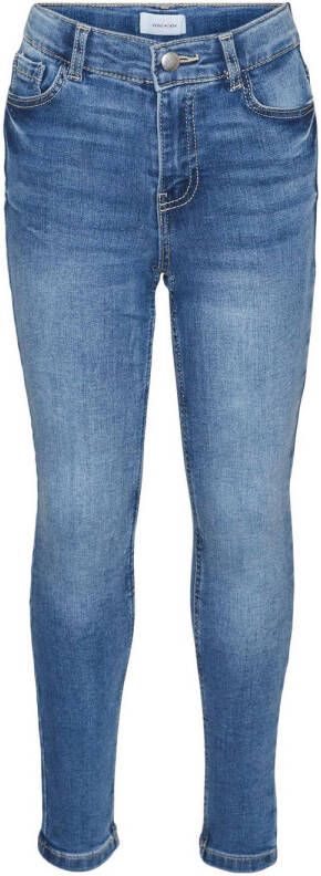 VERO MODA GIRL skinny jeans VMAVA medium blue denim Blauw Effen 116