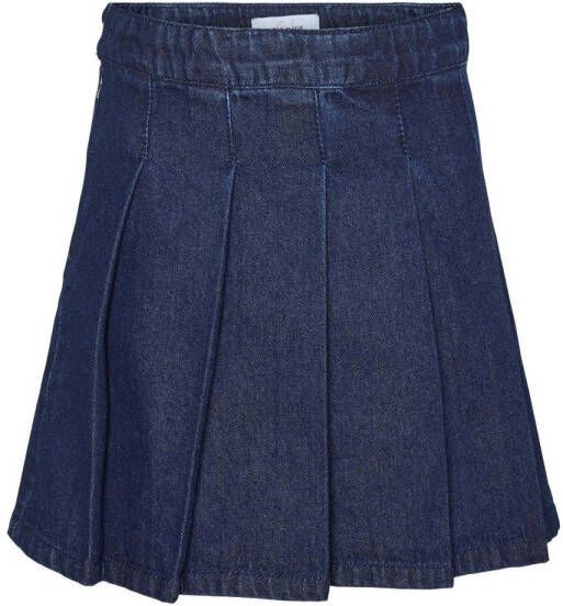VERO MODA GIRL spijkerrok VMPERNILLE met plooien medium blue denim Blauw Meisjes Stretchdenim 128