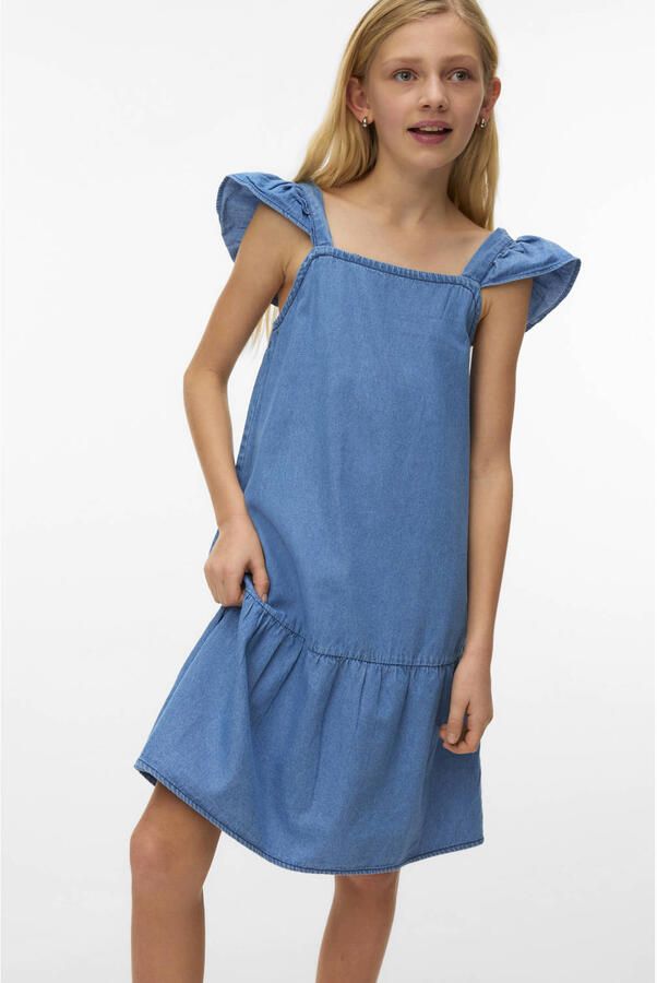 VERO MODA GIRL A-lijn jurk light blue denim