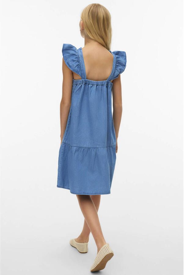 VERO MODA GIRL A-lijn jurk light blue denim - Foto 2
