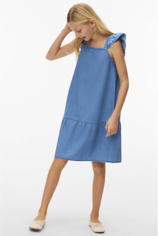 VERO MODA GIRL A-lijn jurk light blue denim - Foto 3