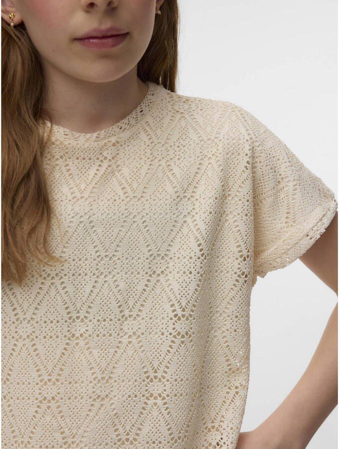 VERO MODA GIRL blousetop gebreid ecru - Foto 2