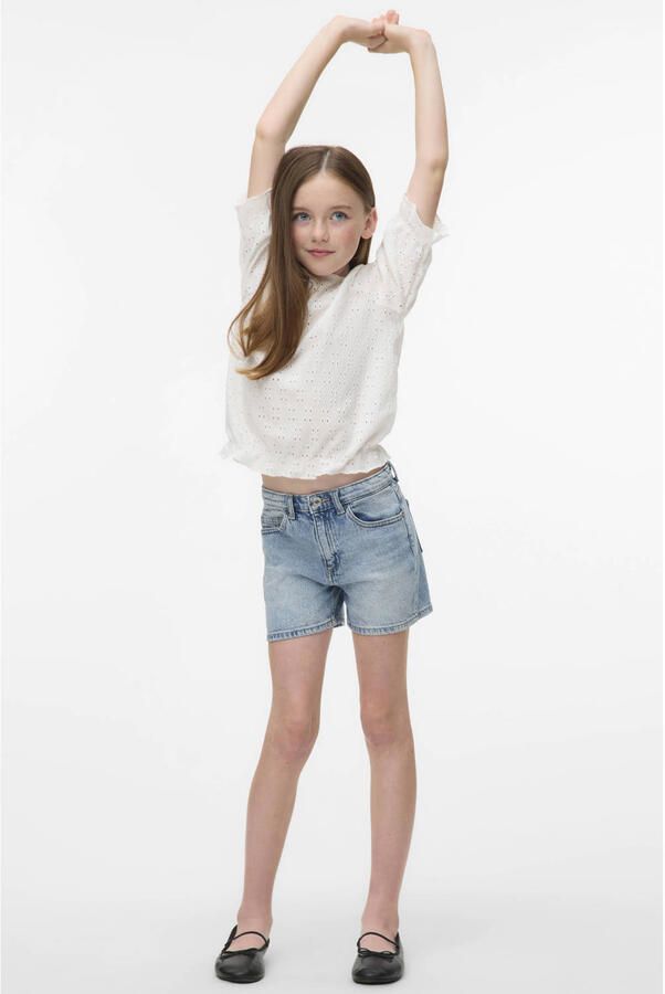 VERO MODA GIRL denim loose short light blue denim