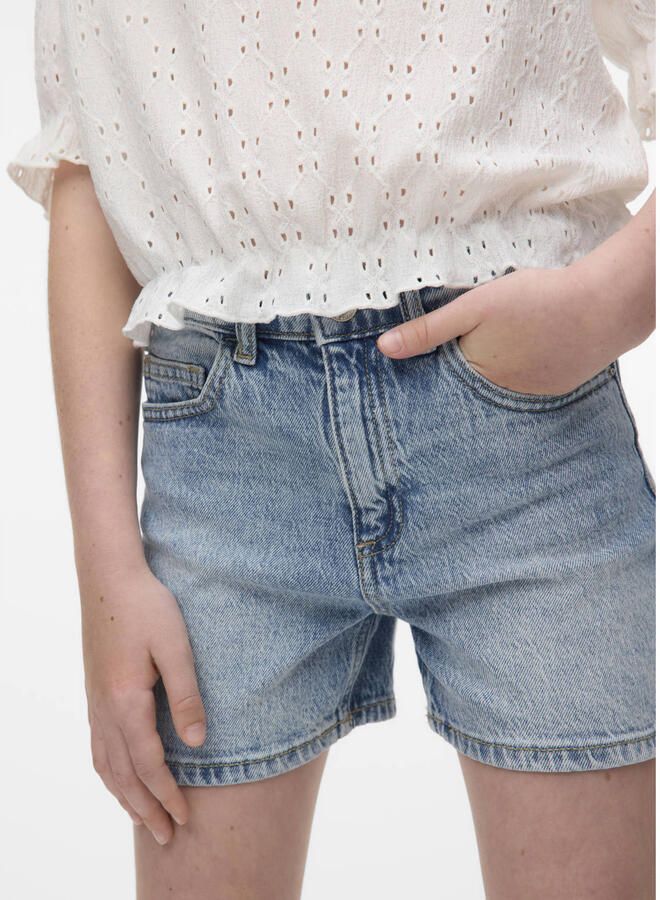 VERO MODA GIRL denim loose short light blue denim - Foto 2