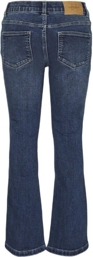 VERO MODA GIRL flared jeans VMRIVER dark blue denim Blauw Meisjes Stretchdenim 116
