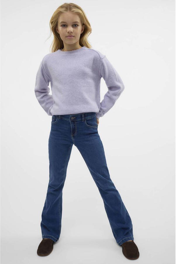 VERO MODA GIRL flared jeans VMRIVER dark blue denim Blauw Meisjes Stretchdenim 164 - Foto 2