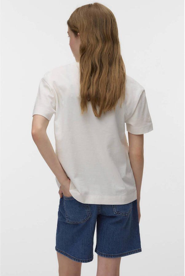VERO MODA GIRL gebloemde T-shirt wit - Foto 3