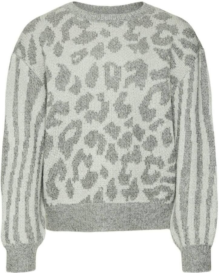 VERO MODA GIRL gebreide trui grijs melange